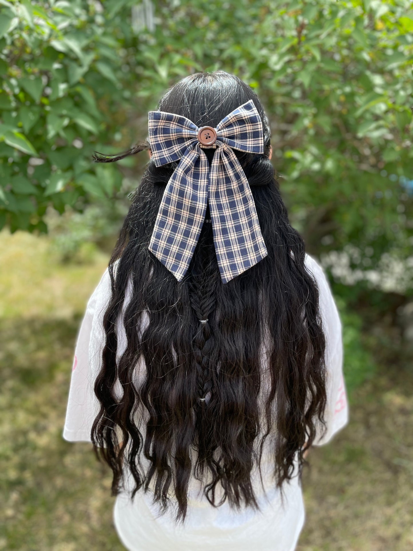 Human hair bows