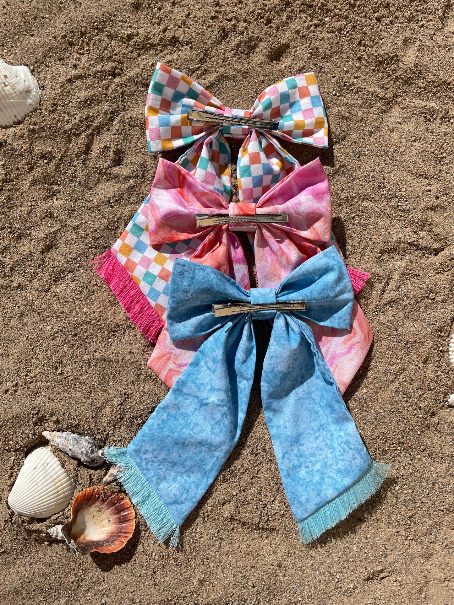 Human hair bows